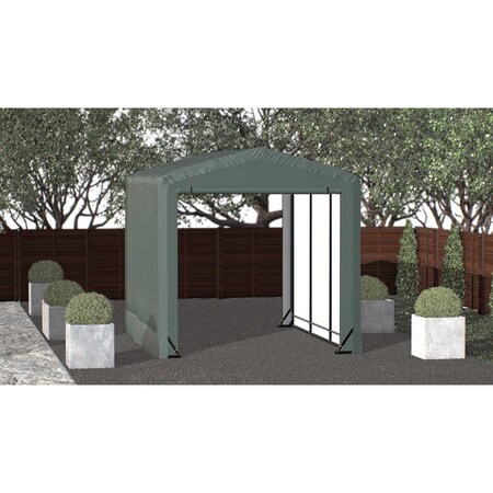 Shelterlogic ShelterTube Wind and Snow-Load Rated Garage, 10x14x10 Green SQAACC0104C01001410